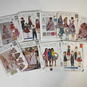 MCCALLS Sewing Patterns VINTAGE 90s Girls Toddler Baby Cut & Uncut LOT OF 8-9